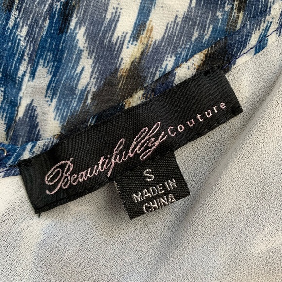 🦋Lulus Ikat Even Blue Print Dress🦋 - Picture 6 of 8